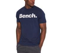 (S, Navy) Bench Mens Leandro Spots Short Sleeve Crew Neck Cotton T-Shirt Top Tee