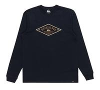 (S, Navy Blazer) Quiksilver Mens Diamond Logo Long Sleeve T-Shirt