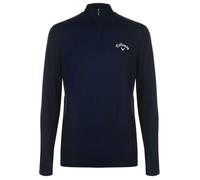 (S, Navy) Callaway Mens Fine Knit Quarter Zip Jumper