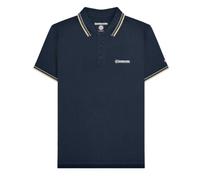 (S, Navy/Cinder) Lambretta Mens Tipped Polo Shirt