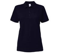 (S, Navy) Gildan Softstyle Womens/Ladies Short Sleeve Double Pique Polo Shirt