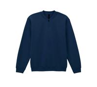 (S, Navy) Gildan Unisex Adult Softstyle Midweight Quarter Zip Sweatshirt