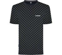 (S, Navy/Gold) Lambretta Mens Target AOP Retro Crew Neck T-Shirt Tee Top - Navy