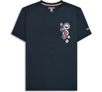 (S, Navy) Lambretta Mens Badges Short Sleeve T-Shirt