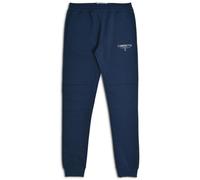 Lambretta Mens Logo Joggers Fleece Lined Tracksuit Bottoms Jogging - Navy - S