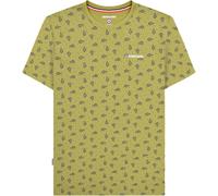 (S, Navy) Lambretta Mens Paisley AOP Short Sleeve Crew Neck Cotton T-Shirt Top Tee