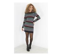 (S, Navy/Multi) Brave Soul Womens/Ladies Fairisle Christmas Dress