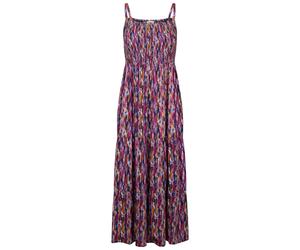 (S, Navy Print) Trespass Womens Tiered Maxi Dress - Selena