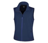 (S, Navy) Result Womens/Ladies Core Printable Soft Shell Bodywarmer