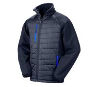 (S, Navy/Royal Blue) Result Unisex Adult Compass Softshell Padded Jacket