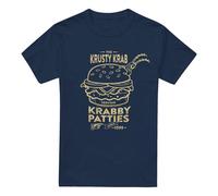 (S, Navy) SpongeBob SquarePants Mens The Krusty Krab Shock Mono T-Shirt