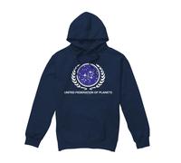 (S, Navy) Star Trek Mens United Federation Logo Hoodie