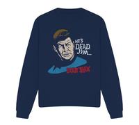 (S, Navy) Star Trek Unisex Adult He's Dead Jim Sweatshirt