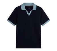 (S, Navy) Ted Baker Mens Waffle Short-Sleeved Polo Shirt