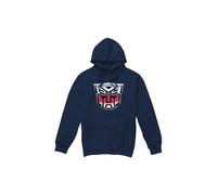 (S, Navy) Transformers Mens Autobot Airbrush Logo Hoodie