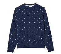 Lacoste Mens Logo Lounge Sweatshirt - Navy/White - Navy/White - S
