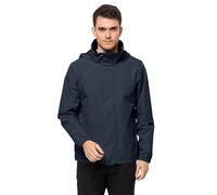 Jack Wolfskin Men's Stormy 2L Waterproof Long Sleeve Rain Anorak Small Blue