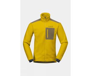 S Norrona Mens Trollveggen Warm3 Fleece Jacket Gold Size