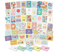 S&O Box of Happy Birthday Cards with Envelopes - 100 Unique Memorable Birthday Cards with Envelopes - Colorful Important Day Notes Bulk for Office & Home - Assorted Occasion Greetings - 4x5.5”