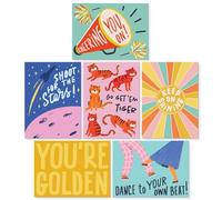 S&O Colorful Inspirational, Encouragement Cards with Envelopes Set of 24 - Blank Greeting sheets Assortment Box - Positive Affirmation notes and Envelopes - Motivating decor cards