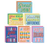 S&O Employee Appreciation Cards with Pop Color Envelopes - Boxed decor sheets for Handwritten Notes, Set of 24 Staff thank you Cards, Employee Thank You notecards for Team Appreciation