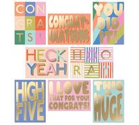 S&O Fun Congratulations Cards with Envelopes - Colorful Congrats Card Pack of 24 - Encouragement Cards with Envelopes - Appreciation Cards for Coworkers - Boxed Compliment - Recognition