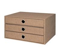 S.O.H.O. 3 Drawer Box for A4 with Finger Hole, Special Line, Hazelnut