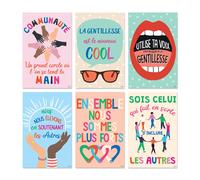 S&O Kindness Classroom Posters for French Student - Inspirational 6PC