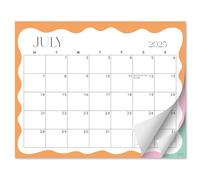 S&O Modern Wavy Magnetic Fridge Calendar from July 2025-Dec 2026 - Tear-Off Refrigerator Calendar to Track Events & Appointments - 18 Month Magnetic Planner for Fridge for Easy Planning-8"x10" in.