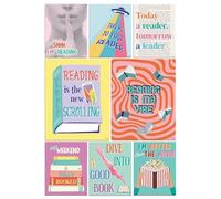 S&O Reading Posters for Classroom - Study Area Book Hub Poster for Elementary School-Learning Space Literacy Space Book Hub Decorations for School-Education Corner Decor for Learning Decor-10PC