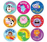 S&O Spanish Stickers for Encouragement - Motivational Stickers for Kids - Spanish Classroom Decorations - Affirmation Stickers En Espanol - 1008 Spanish Classroom Stickers for Students Elementary