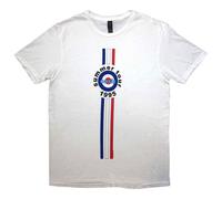 (S) Oasis T Shirt Stripes 95 Band Logo new Official Mens White