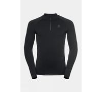 Odlo Mens Performance Warm Eco Long Sleeve Zip Neck Base Layer Top Black Size S
