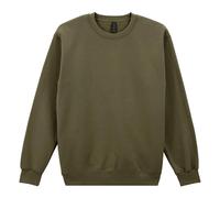 (S, Olive Green) Gildan Unisex Adult Hammer Maxweight Crew Neck Sweatshirt