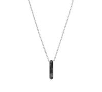 s.Oliver 2038866 Men's Necklace with Pendant Stainless Steel with Jasper, 55 + 5 cm, Grey, Comes in Jewellery Gift Box, 55+5 cm, Stainless Steel, Jasper