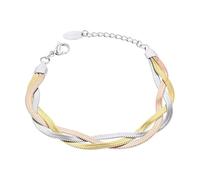 s.Oliver 2040603 Women's Bracelet Stainless Steel 17+3 cm Tricolour Gift in Jewellery Gift Box