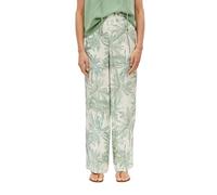 s.Oliver 2178670 Women's Trousers with All-Over Print, Wide Leg, White, 20
