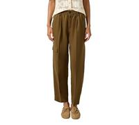 s.Oliver 2179243 Women's Linen Blend Ankle Trousers, Brown, 18