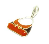 s.Oliver 925 Silver Pendant Charms SOCHA/23 Handbag Cognac