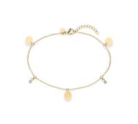 s.Oliver Anklet - Elegant Anklet Made of Polished Stainless Steel - Gold - Rolo Chain Adjustable up to 27 cm - Waterproof and Skin-Friendly