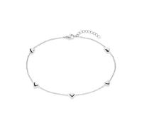 s.Oliver Anklet - Elegant Anklet Made of Polished Stainless Steel - Silver - Rolo Chain Adjustable up to 27 cm - Waterproof and Skin-Friendly