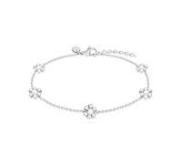 s.Oliver Anklet - Elegant Anklet Made of Polished Stainless Steel - Silver - Rolo Chain Adjustable up to 27 cm - Waterproof and Skin-Friendly