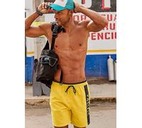 s.Oliver Beachwear 'Pacific' Print Swim Shorts Yellow
