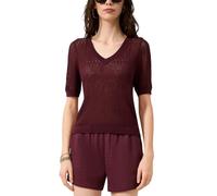 s.Oliver Bernd freier GmbH & co. kg/s.Oliver 2181327 Women's Short-Sleeved Pullover with Ajour Pattern, Fliederfarben, L