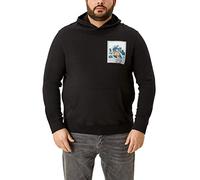 s.Oliver Big Size Men's Sweatshirt langarm REGULAR FIT Long sleeve sweatshirt REGULAR FIT, Black, 4XL