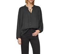 s.Oliver BLACK LABEL Women's 2158627 Tunic Blouse with Ruffle Details, 16 Black