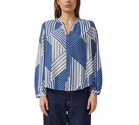 Fluid Viscose Blouse with Ruffles and All-Over Print for Women s.Oliver Bleu 36