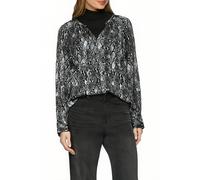 s.Oliver Women's 2156322 Satin Blouse Long Sleeve, Darkgray, 20