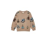 s.Oliver Boys' Sweatshirt with All-Over Print Sweatshirt (Pack of 1), 84A2_Sandstone, 128-134