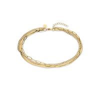 s.Oliver Bracelet - Elegant Bracelet Made of Polished Stainless Steel - Gold - Curb Chain Adjustable up to 21 cm - Waterproof and Skin-friendly